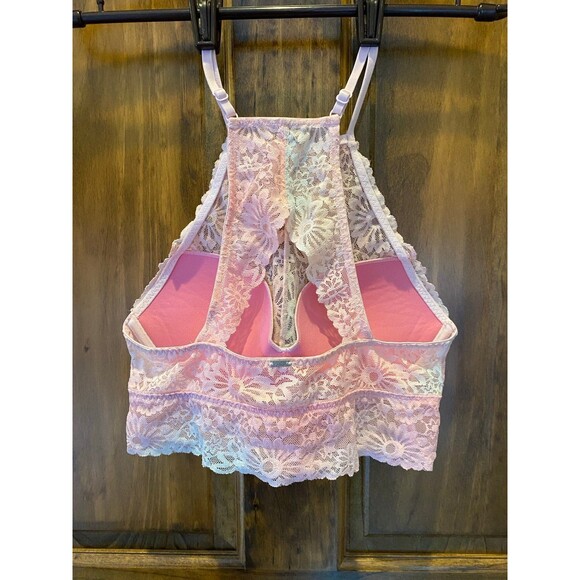 Victoria Secret Bralette  Bra Ombré Pink Lace Razorback Sexy Lingerie Sz Small - Picture 8 of 12